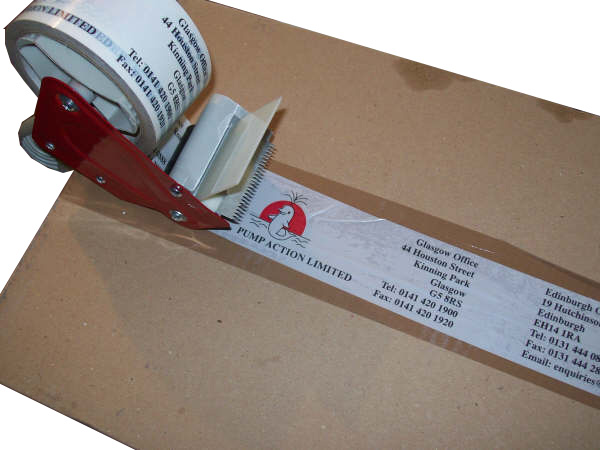Printed packing tape. Only the best raw materials are used which has both 